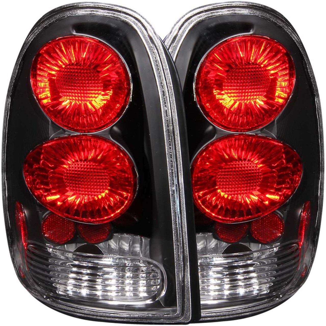 ANZO 1996-2000 Chrysler Voyager Taillights Black - 211039