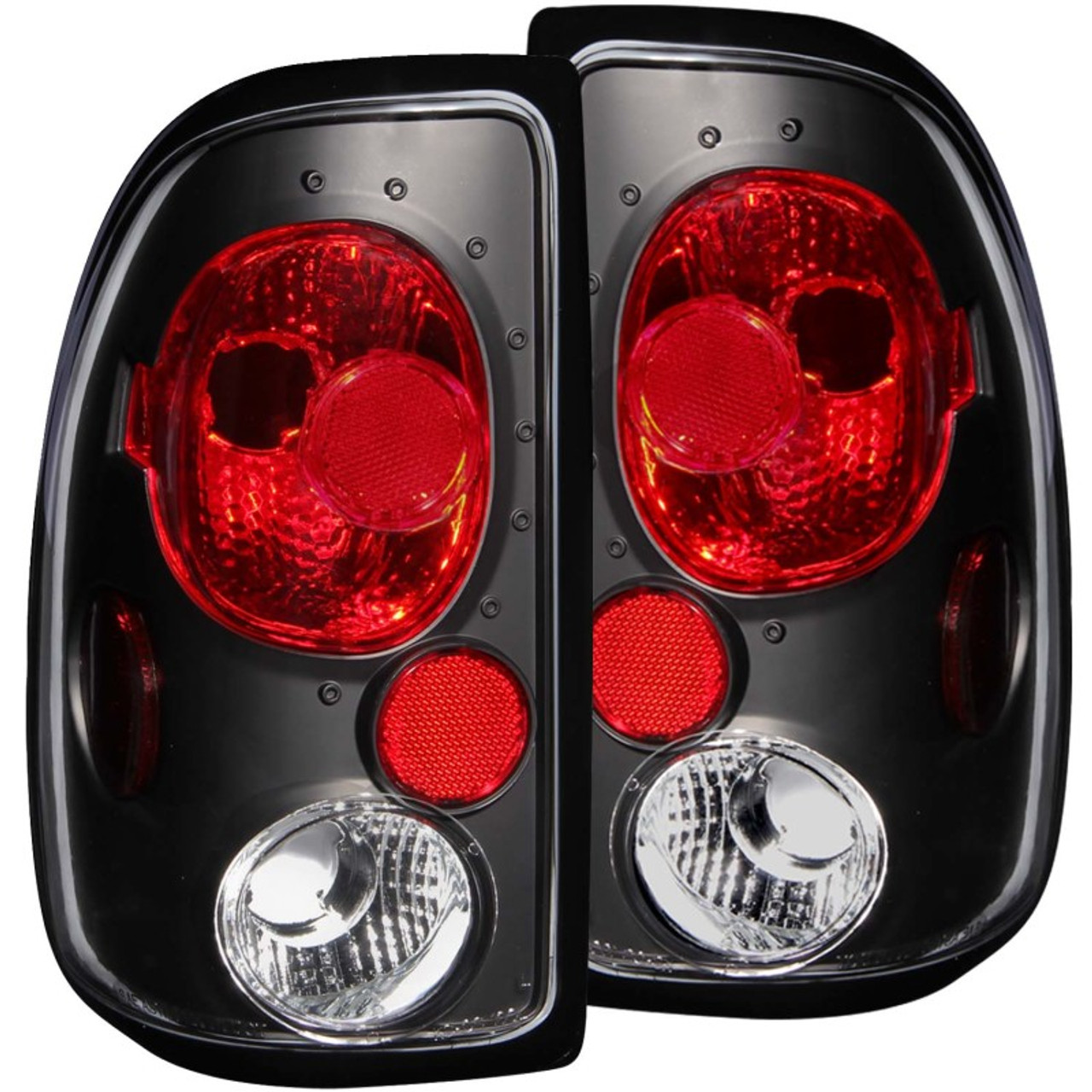 ANZO 1997-2004 Dodge Dakota Taillights Black - 211042