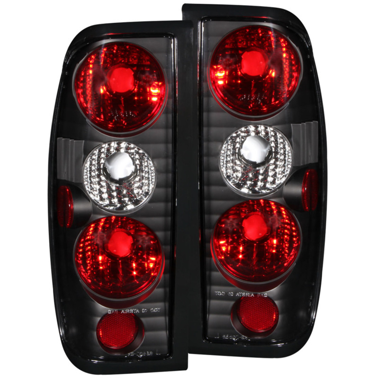 ANZO 1998-2004 Nissan Frontier Taillights Black - 211115