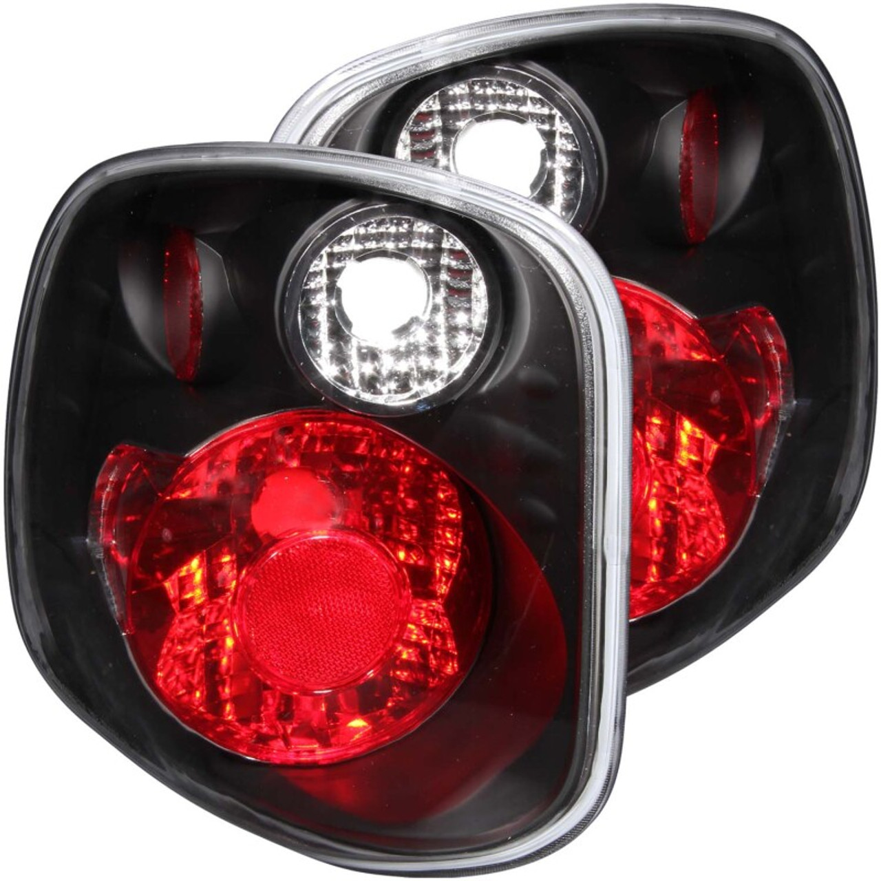 ANZO 2001-2003 Ford F-150 Taillights Black - 211143