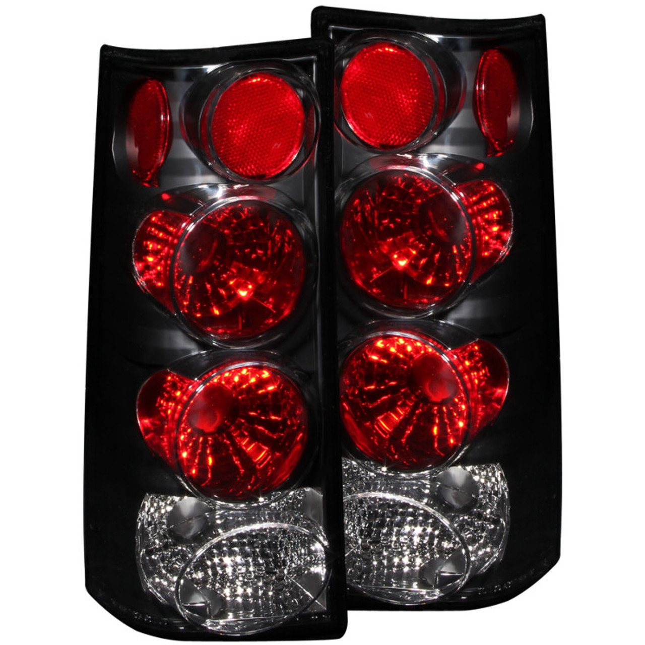 ANZO 1996-2002 Gmc Savana Taillights Black - 211148