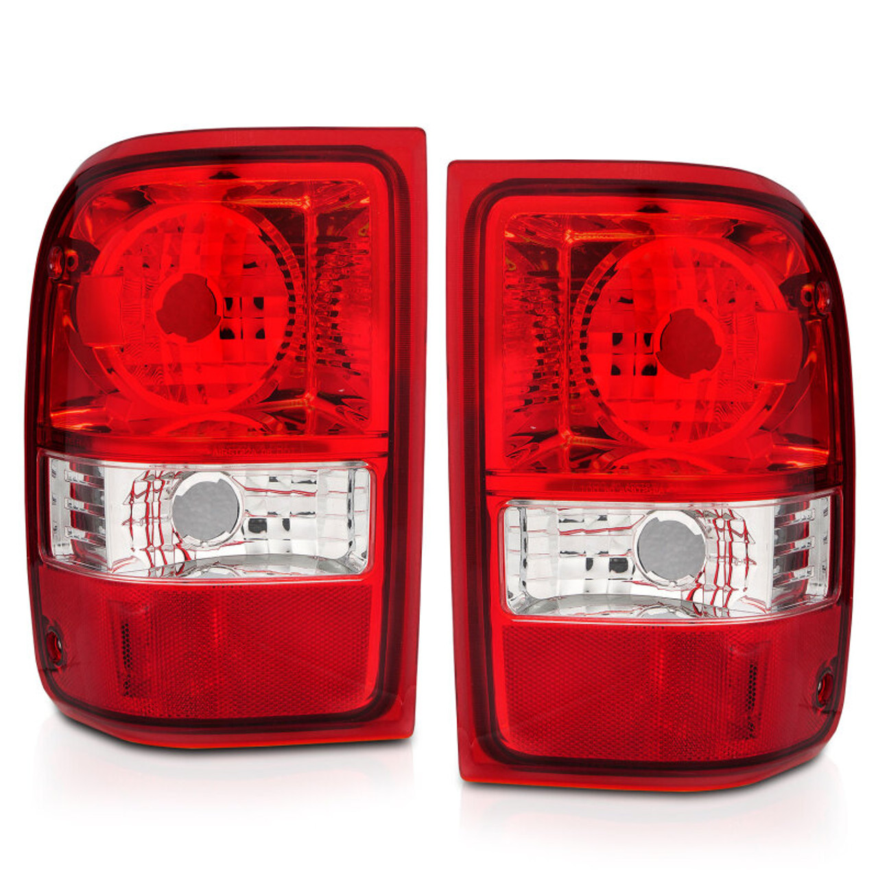 ANZO 2001-2011 Ford Ranger Taillights w/ Red/Clear Lens (OE Replacement) Pair - 211182
