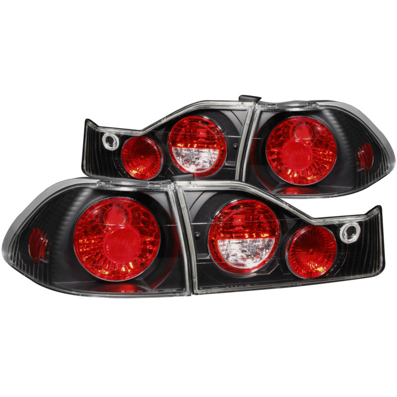 ANZO 1998-2000 Honda Accord Taillights Black - 221041