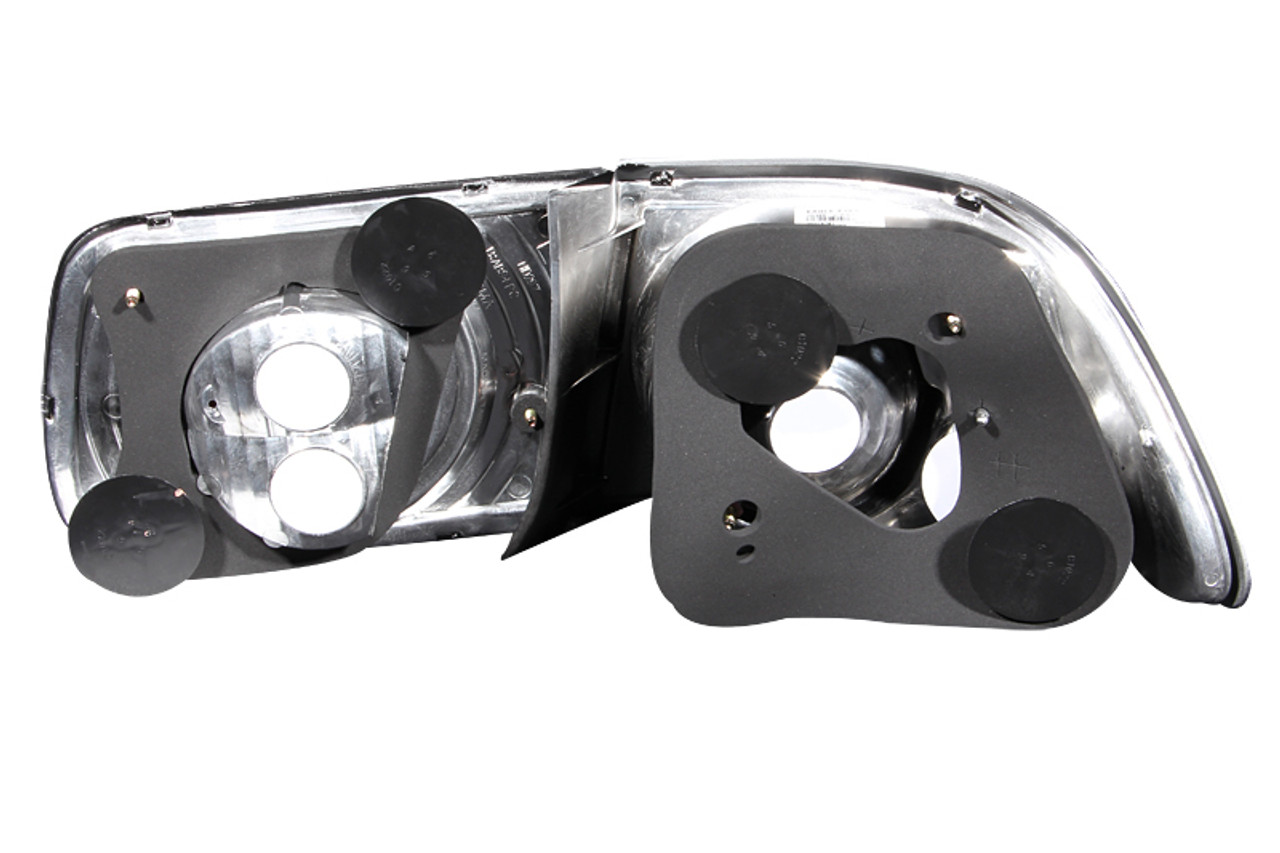 ANZO 1996-2000 Honda Civic Coupe Taillights Black - 221062