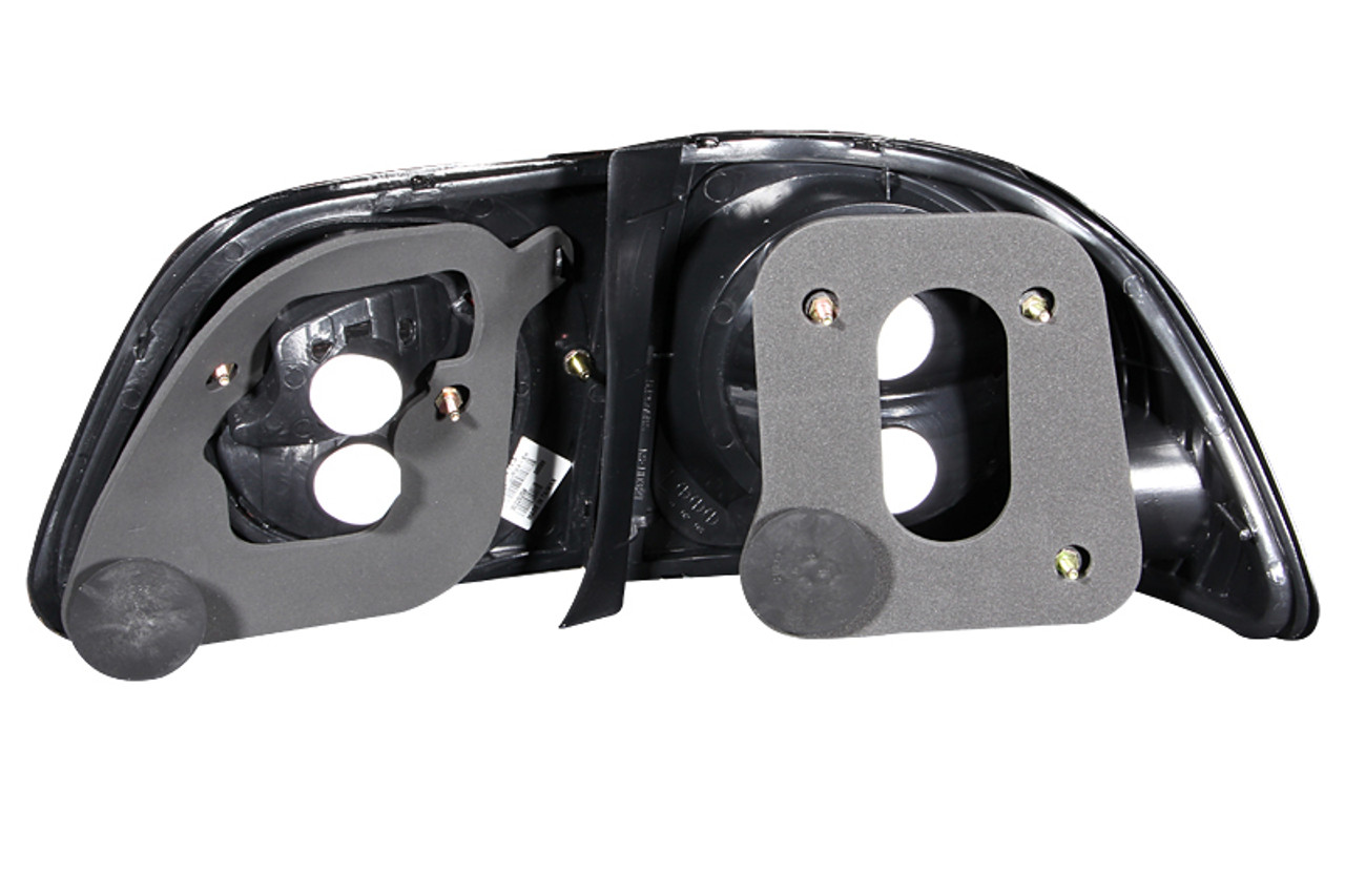 ANZO 1999-2000 Honda Civic Taillights Black - 221068