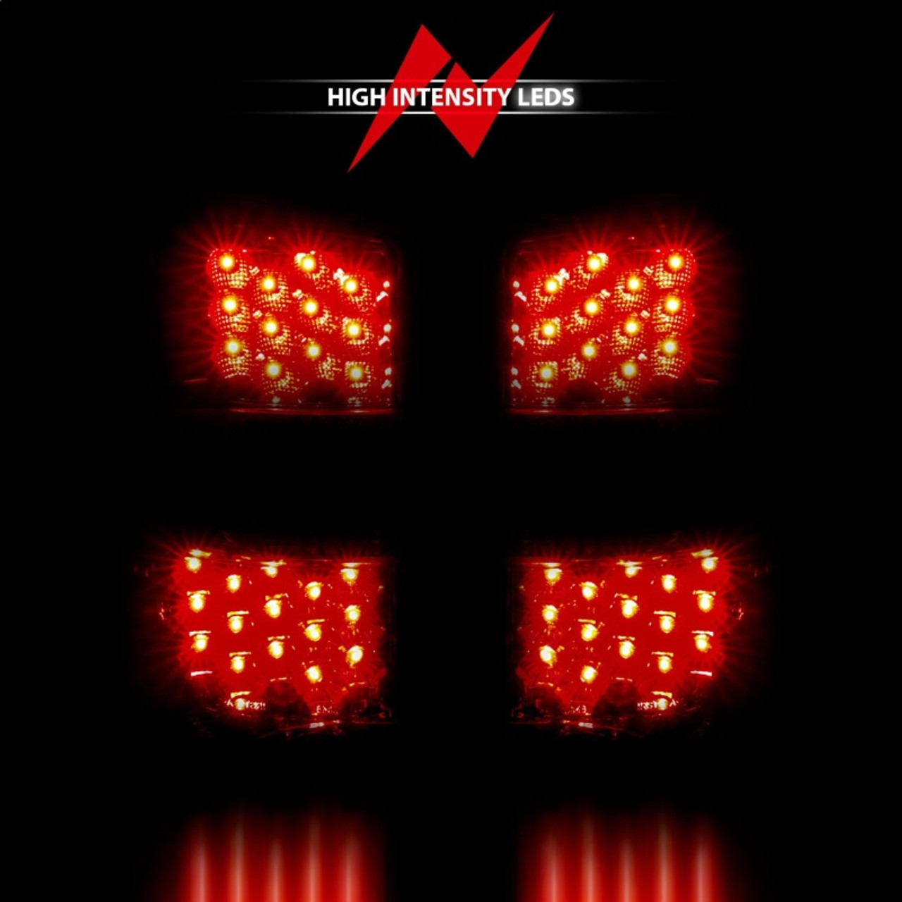 ANZO 2000-2006 Chevrolet Suburban LED Taillights Red/Clear - 311001