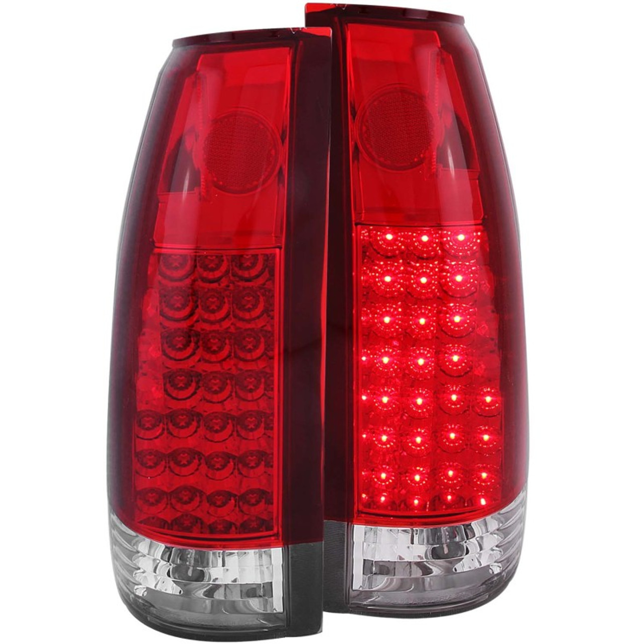 ANZO 1999-2000 Cadillac Escalade LED Taillights Red Clear G2 - 311004