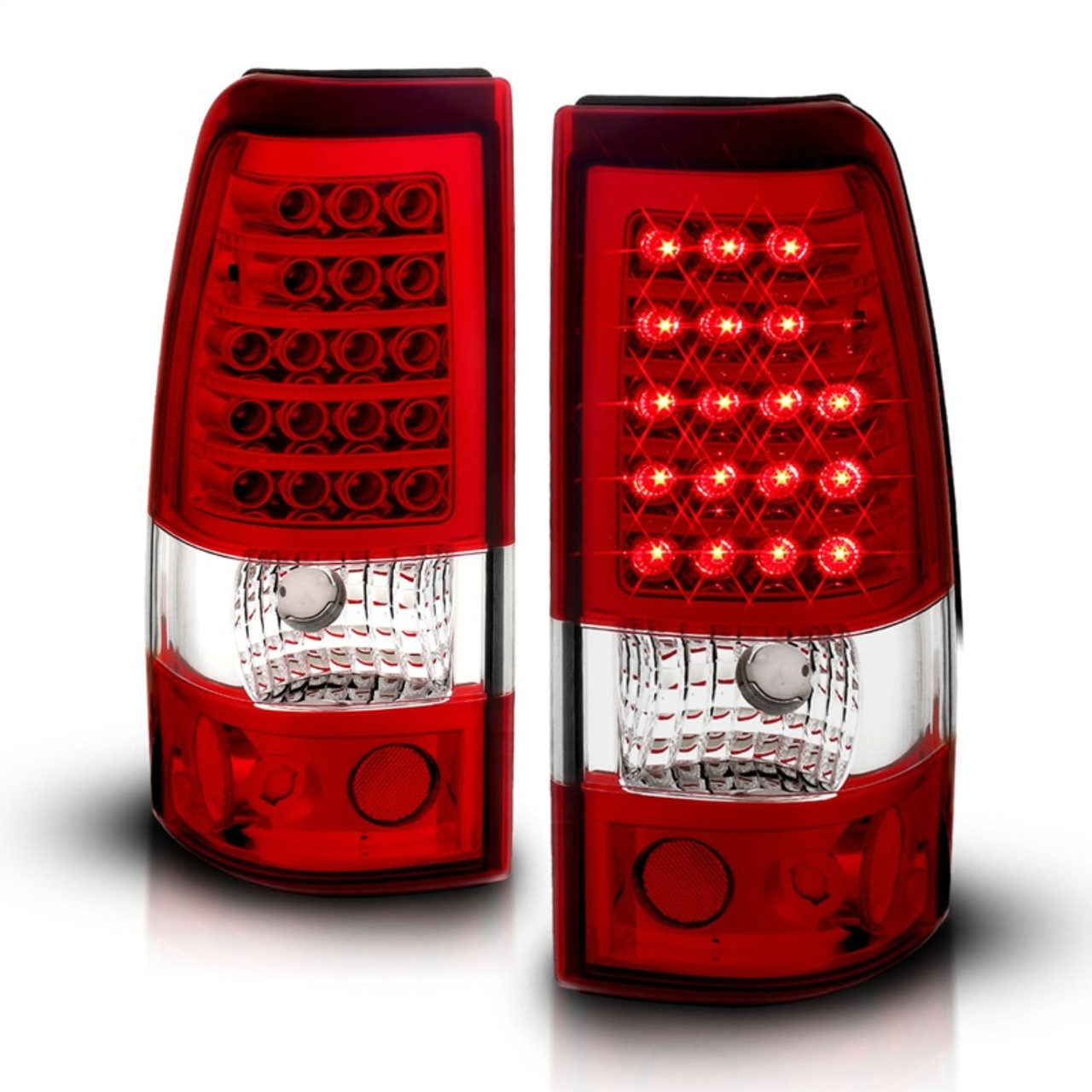 ANZO 2003-2006 Chevrolet Silverado 1500 LED Taillights Red/Clear - 311007