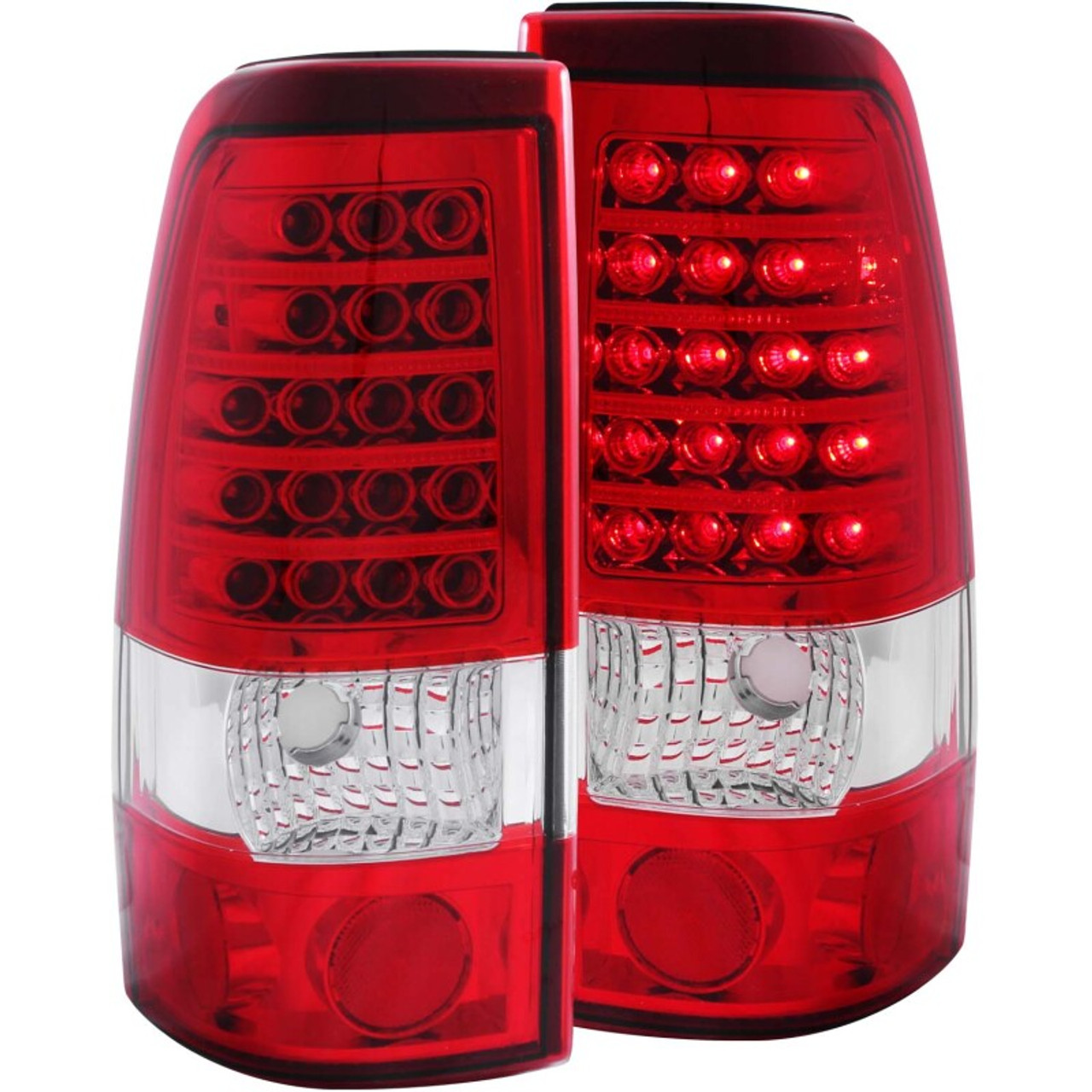 ANZO 1999-2007 Chevrolet Silverado 1500 LED Taillights Red/Clear - 311010