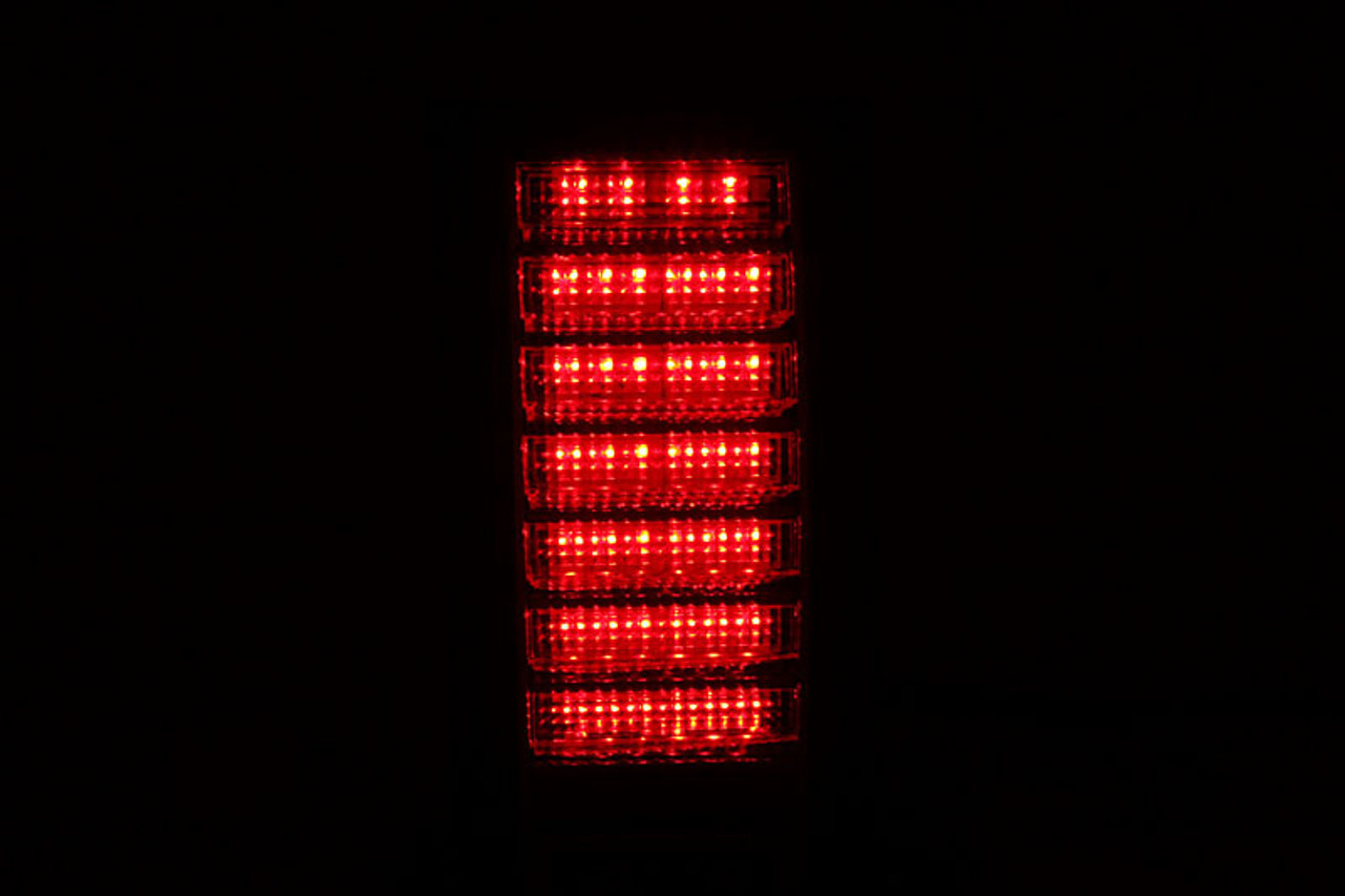ANZO 2003-2009 Hummer H2 LED Taillights Red/Clear - 311068