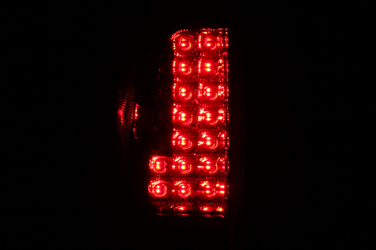 ANZO 2005-2008 Nissan Frontier LED Taillights Red/Clear - 311071