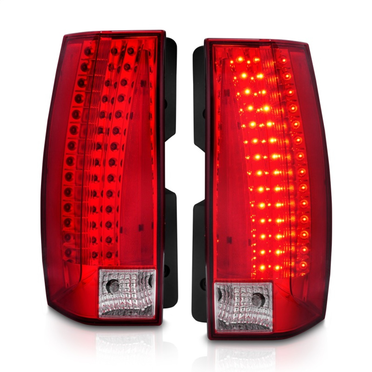 ANZO 2007-2014 Chevrolet Suburban LED Taillights Red/Clear - Escalade Look - 311190