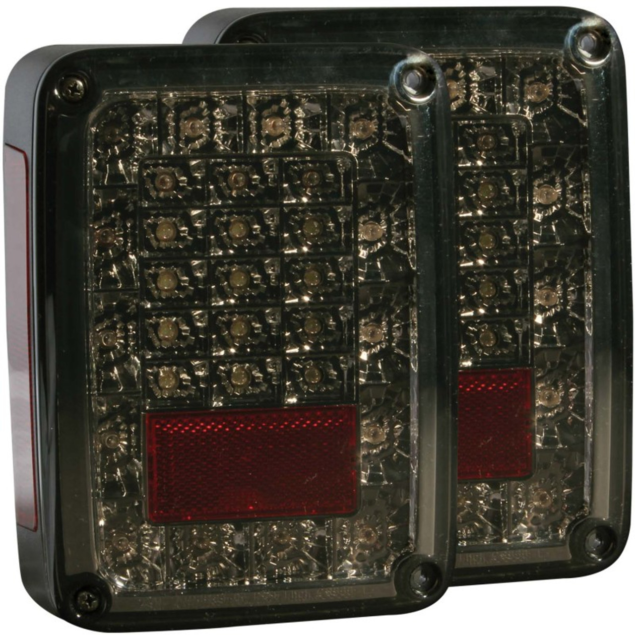 ANZO 2007-2015 Jeep Wrangler LED Taillights Smoke - 311203