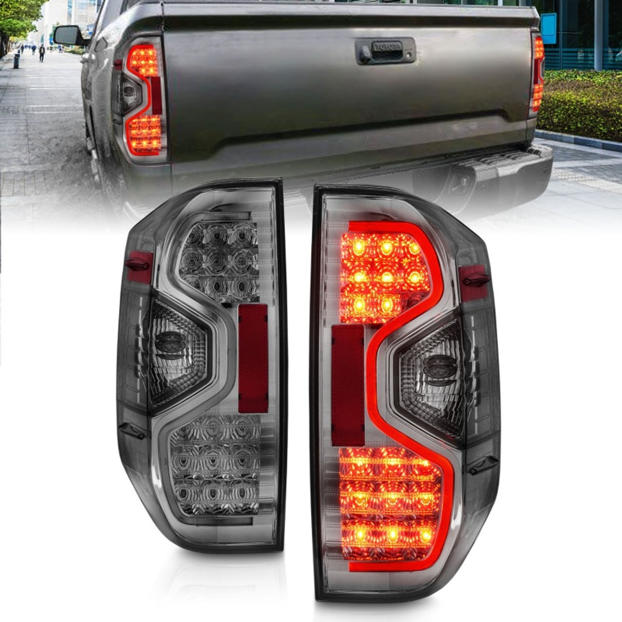 ANZO 2014-2015 Toyota Tundra LED Taillights Smoke - 311234