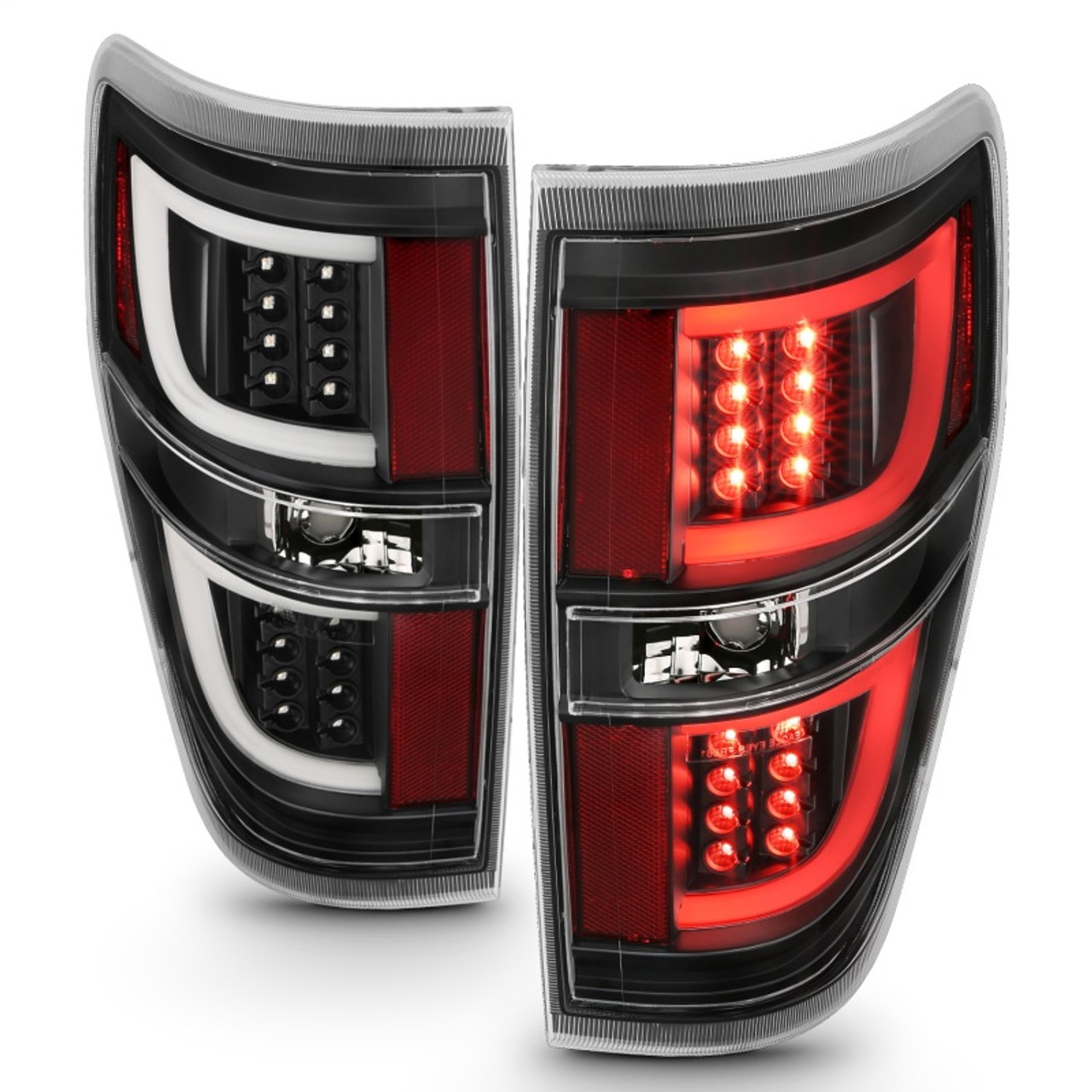 ANZO 2009-2013 Ford F-150 LED Taillights Black - 311257