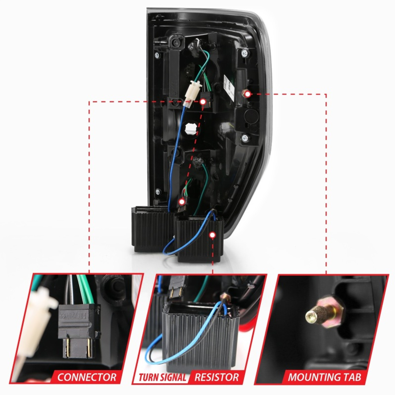 ANZO 2009-2013 Ford F-150 LED Taillights Black - 311257