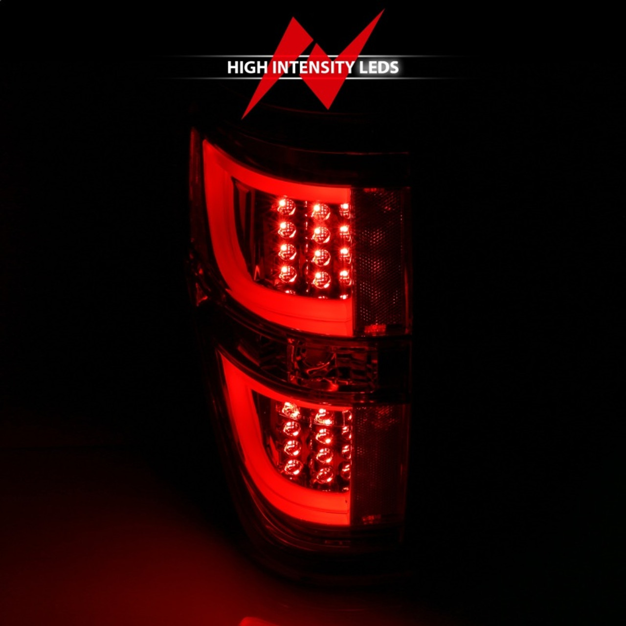 ANZO 2009-2013 Ford F-150 LED Taillights Black - 311257