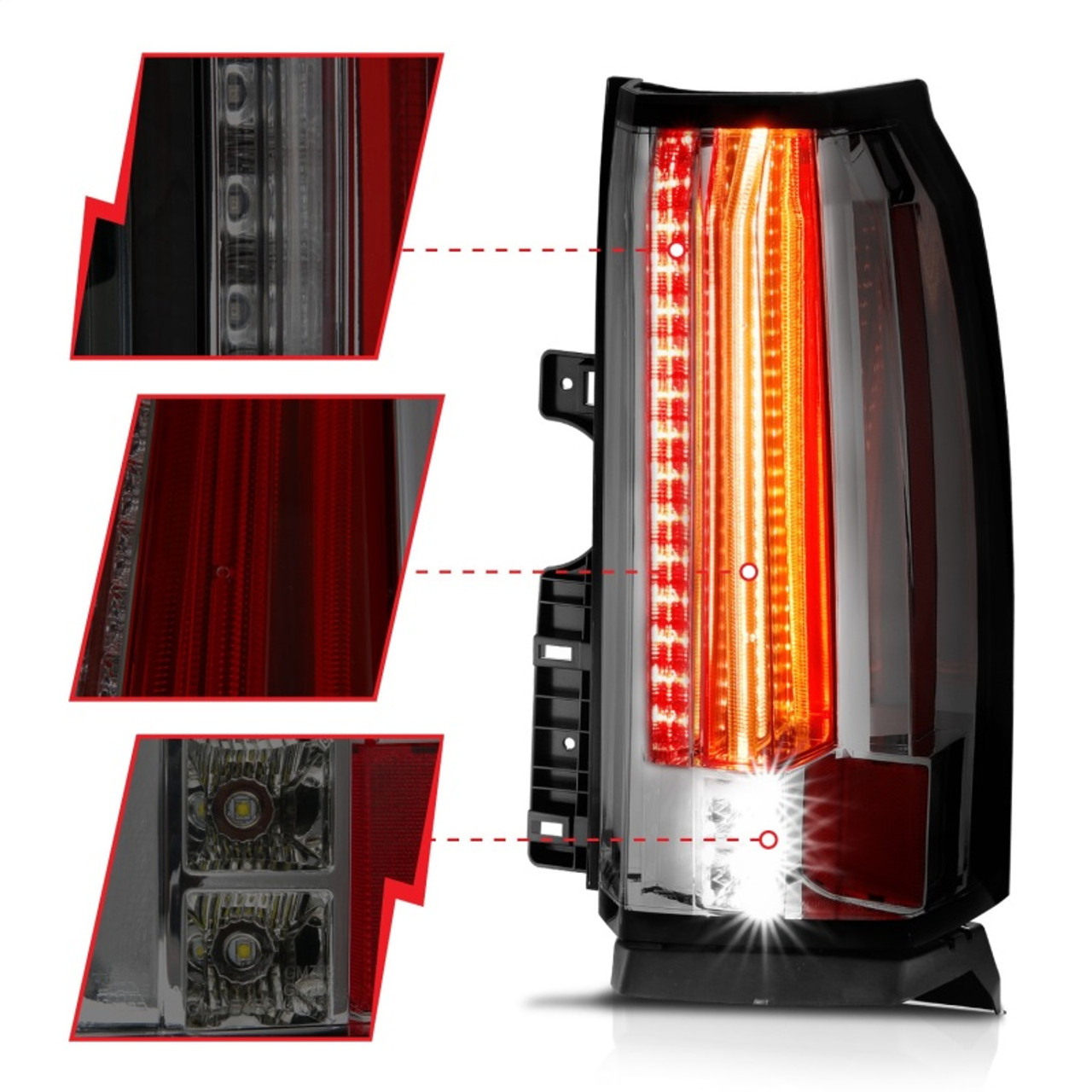 ANZO 2015-2017 Chevrolet Suburban/Tahoe LED Taillights Smoke - 311279