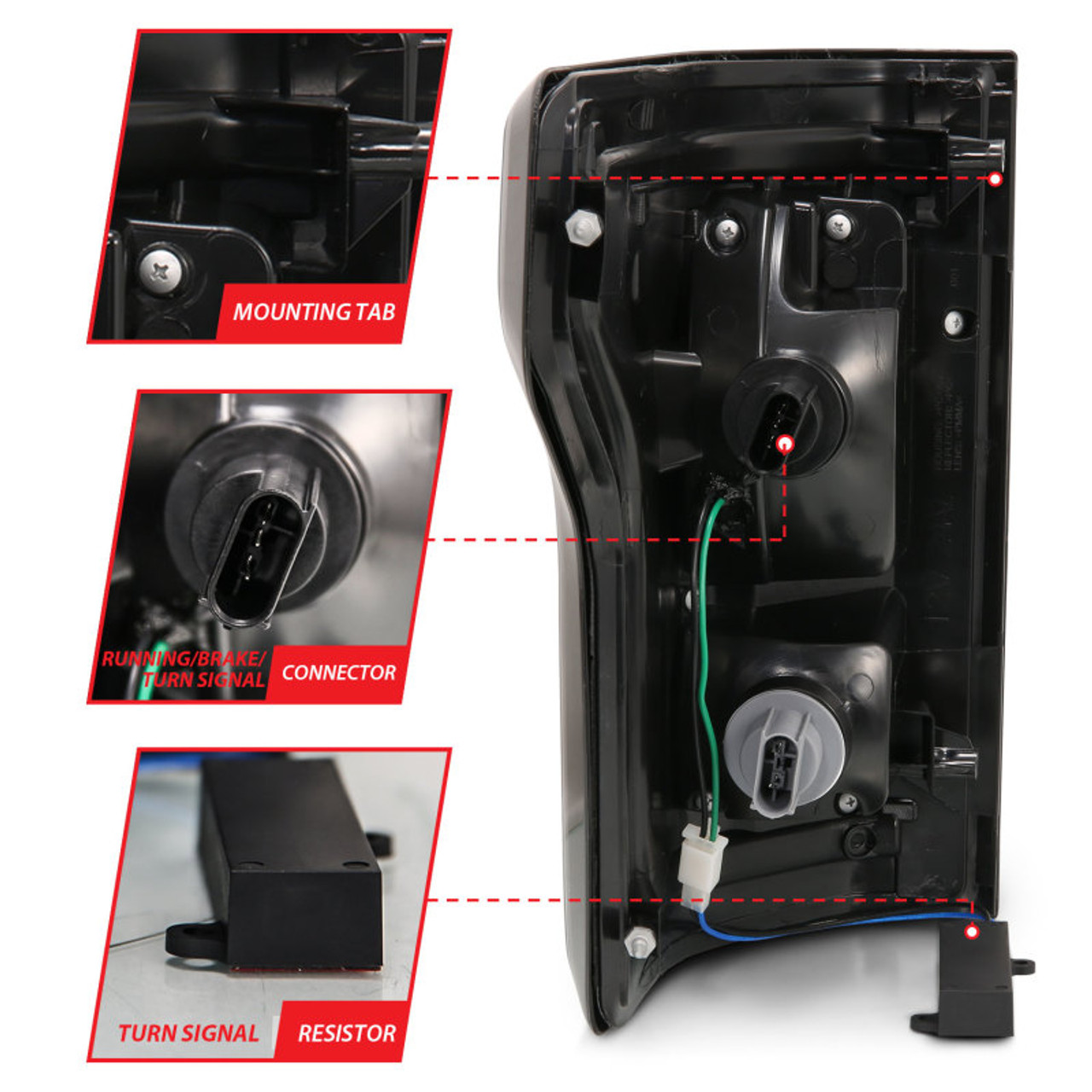 ANZO 2015-2017 Ford F-150 LED Taillights Smoke - 311286