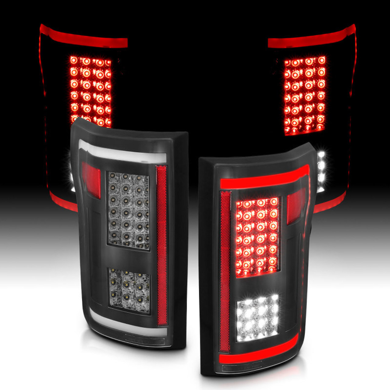 ANZO 2015-2017 Ford F-150 LED Taillights Smoke - 311286
