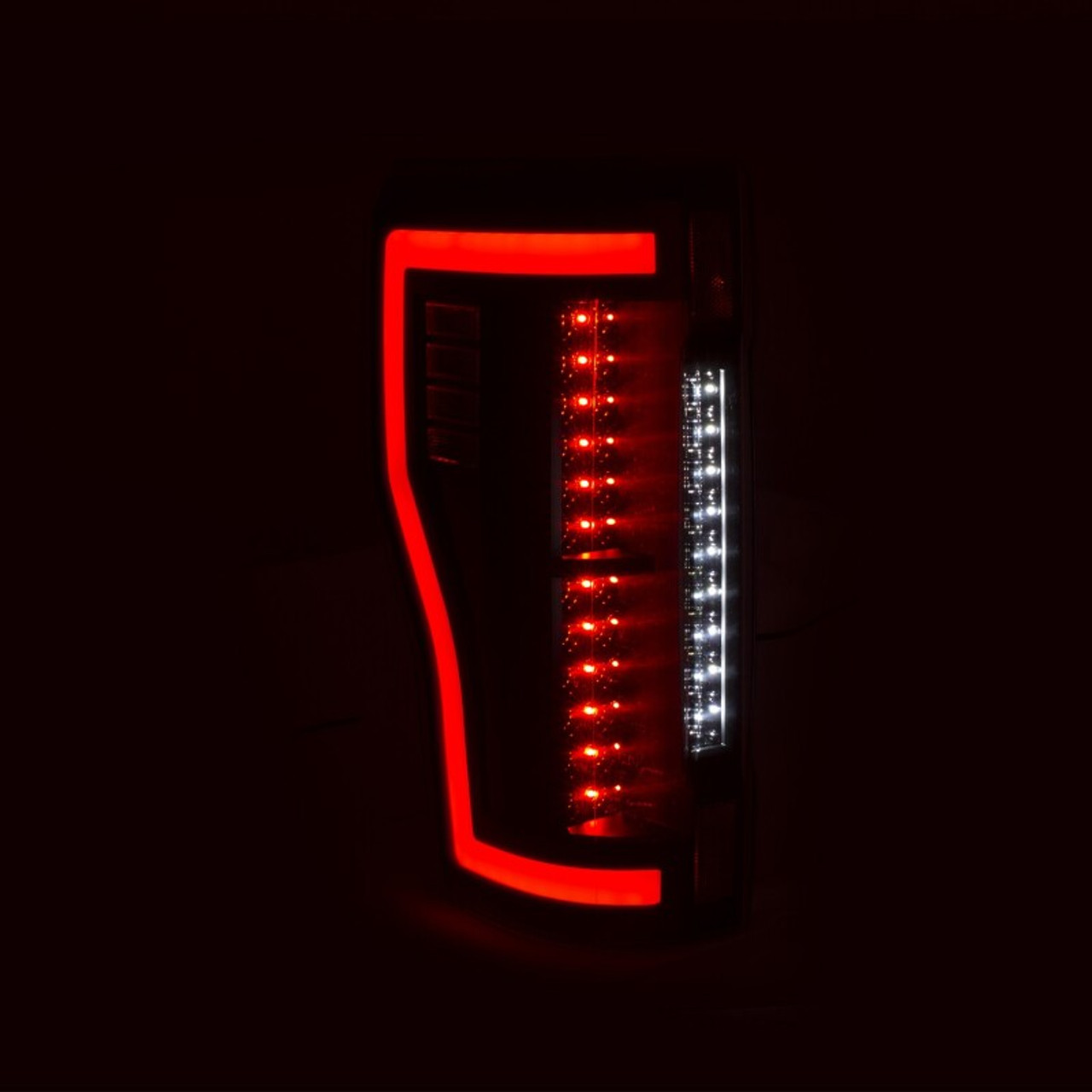 ANZO 2017+ Ford F-250 LED Taillights - Black/Clear - 311287