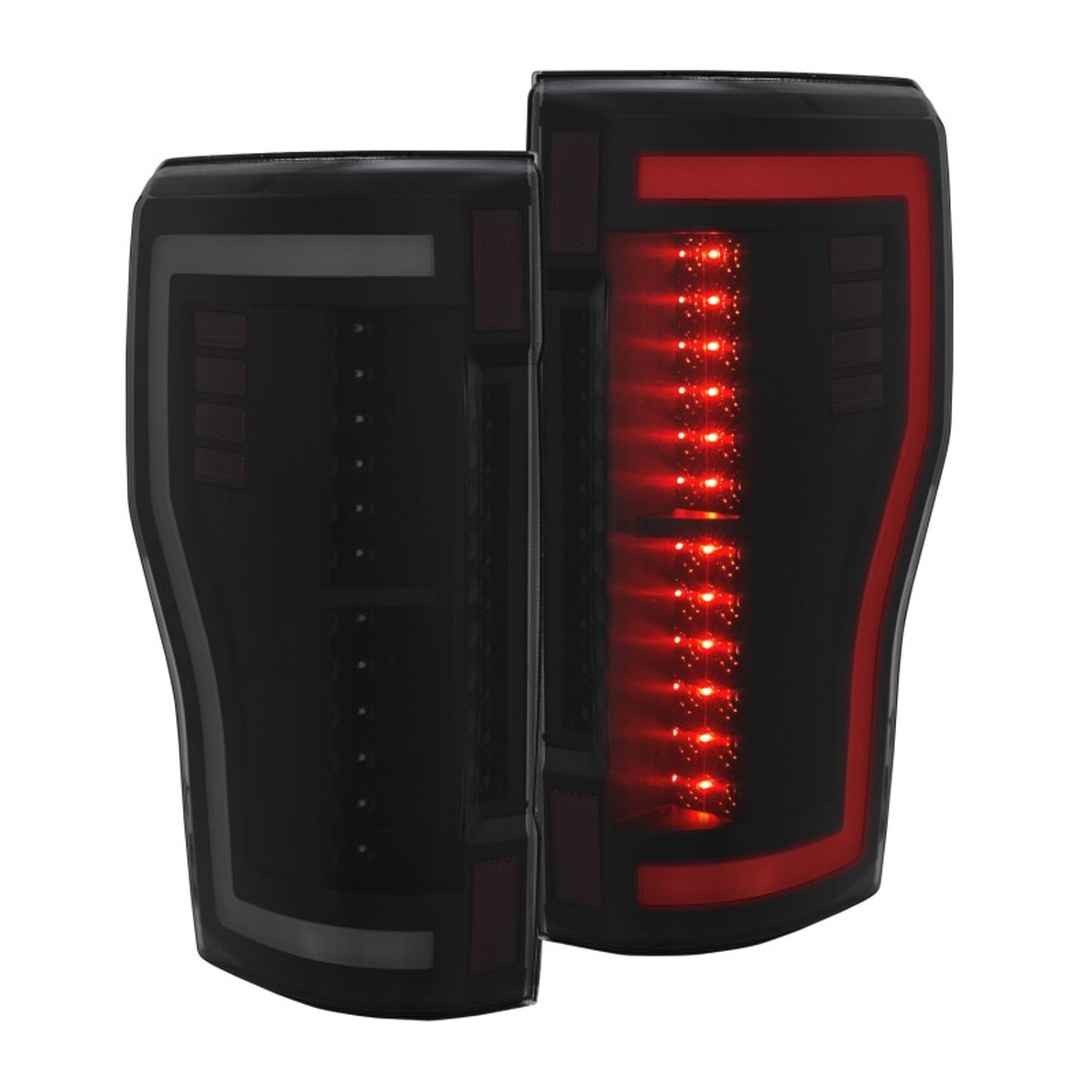 ANZO 2017+ Ford F-250 LED Taillights - Black/Smoke - 311288