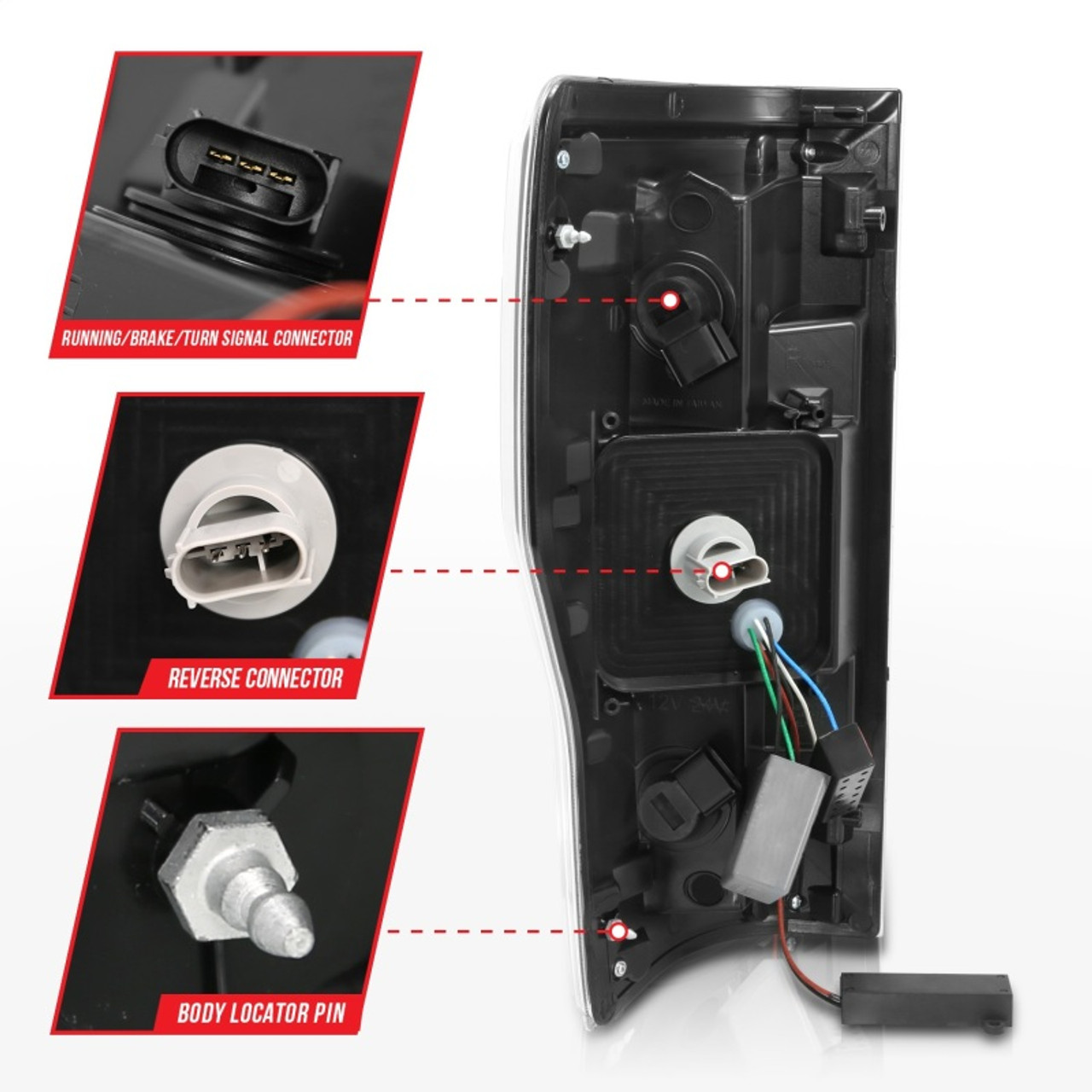 ANZO 2017+ Ford F-250 LED Taillights - Black/Smoke - 311288
