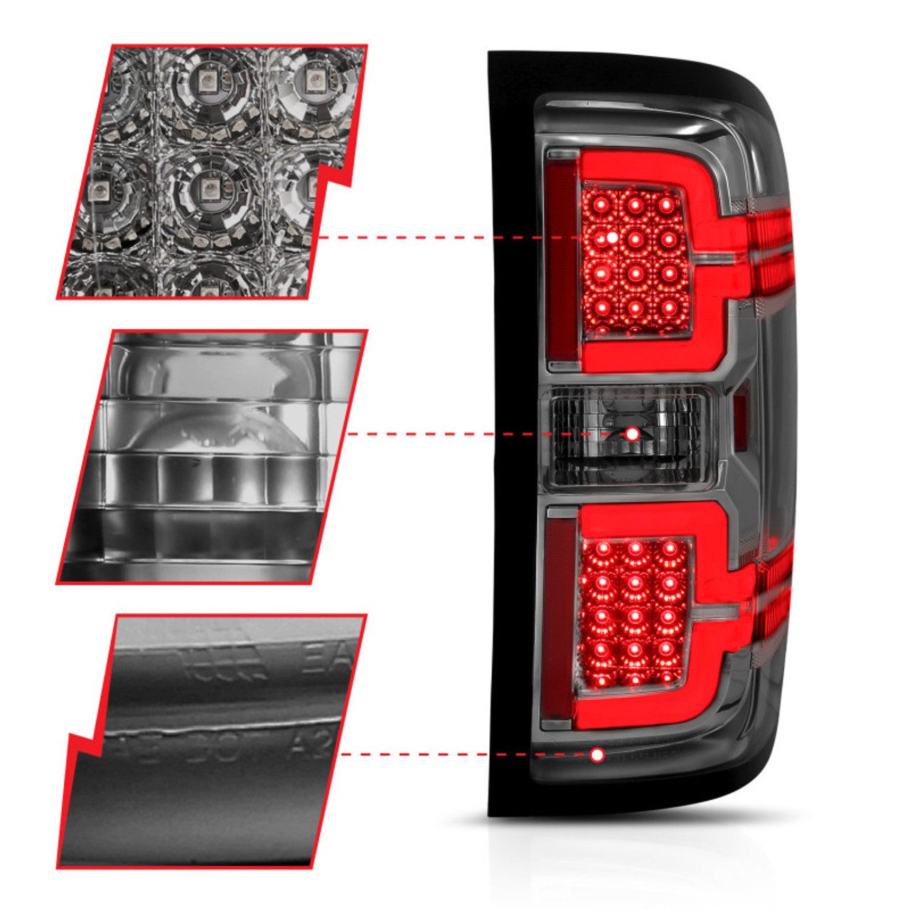 ANZO 2014-2018 Chevy Silverado 1500 LED Taillights Smoke - 311290