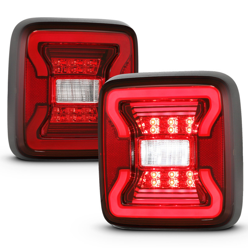 ANZO 18-19 Jeep Wrangler JL LED Taillights Black - 311295