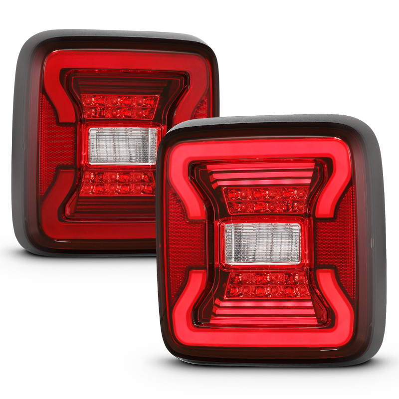 ANZO 18-19 Jeep Wrangler JL LED Taillights Black - 311295