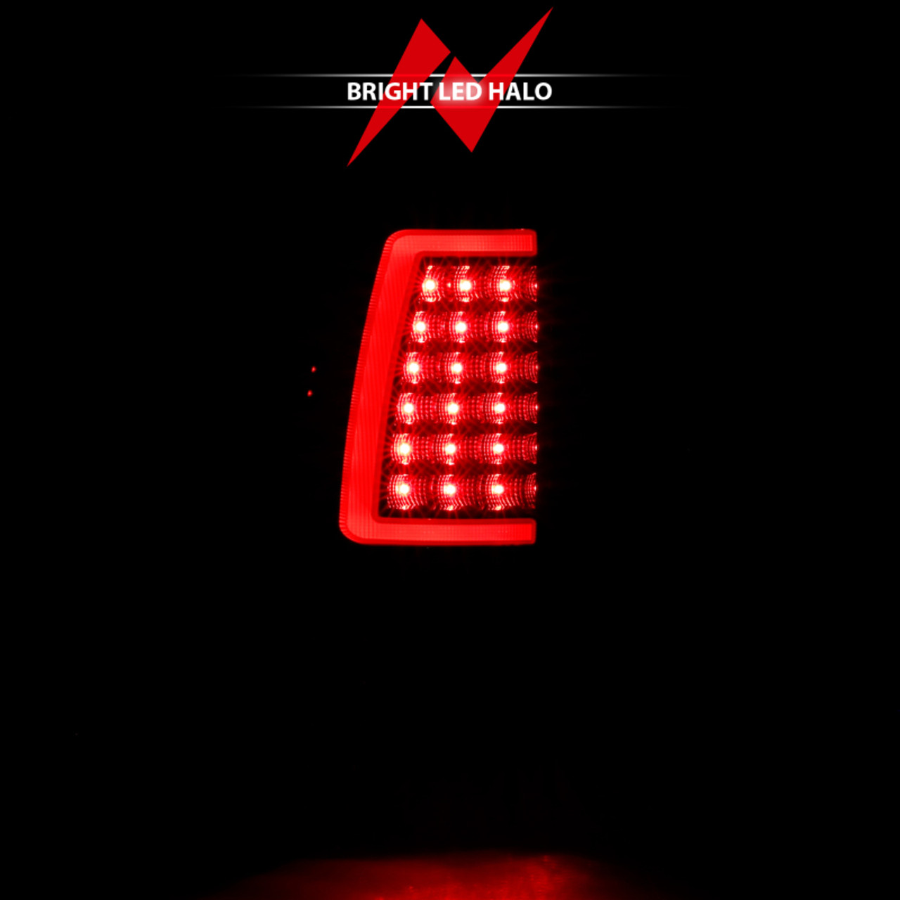ANZO 2003-2006 Chevy Silverado 1500 LED Taillights Plank Style Black w/Smoke Lens - 311334