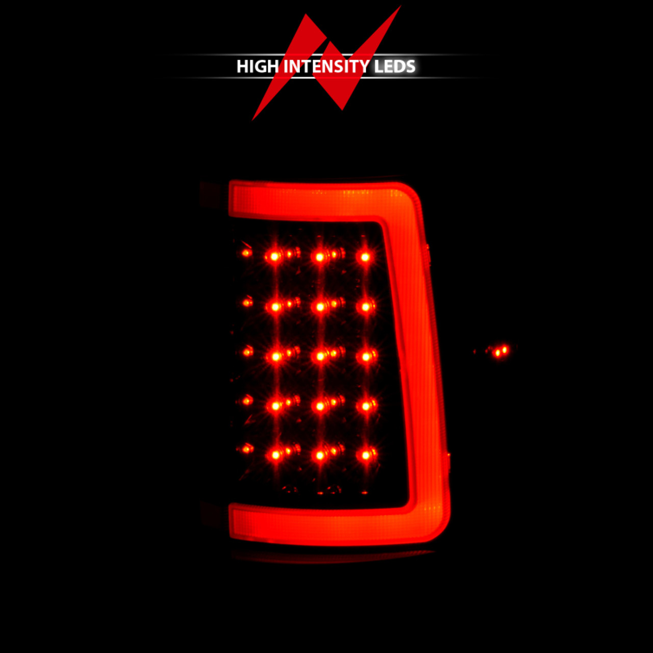 ANZO 2004-2006 Ford F-150 LED Tail Lights w/ Light Bar Black Housing Smoke Lens - 311343