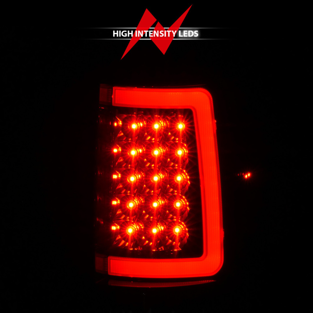 ANZO 2004-2006 Ford F-150 LED Tail Lights w/ Light Bar Black Housing Smoke Lens - 311343