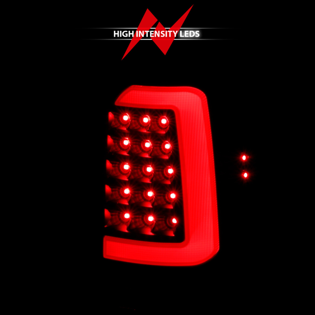 ANZO 1997-2004 Dodge Dakota LED Taillights Black Housing Smoke Lens Pair - 311348
