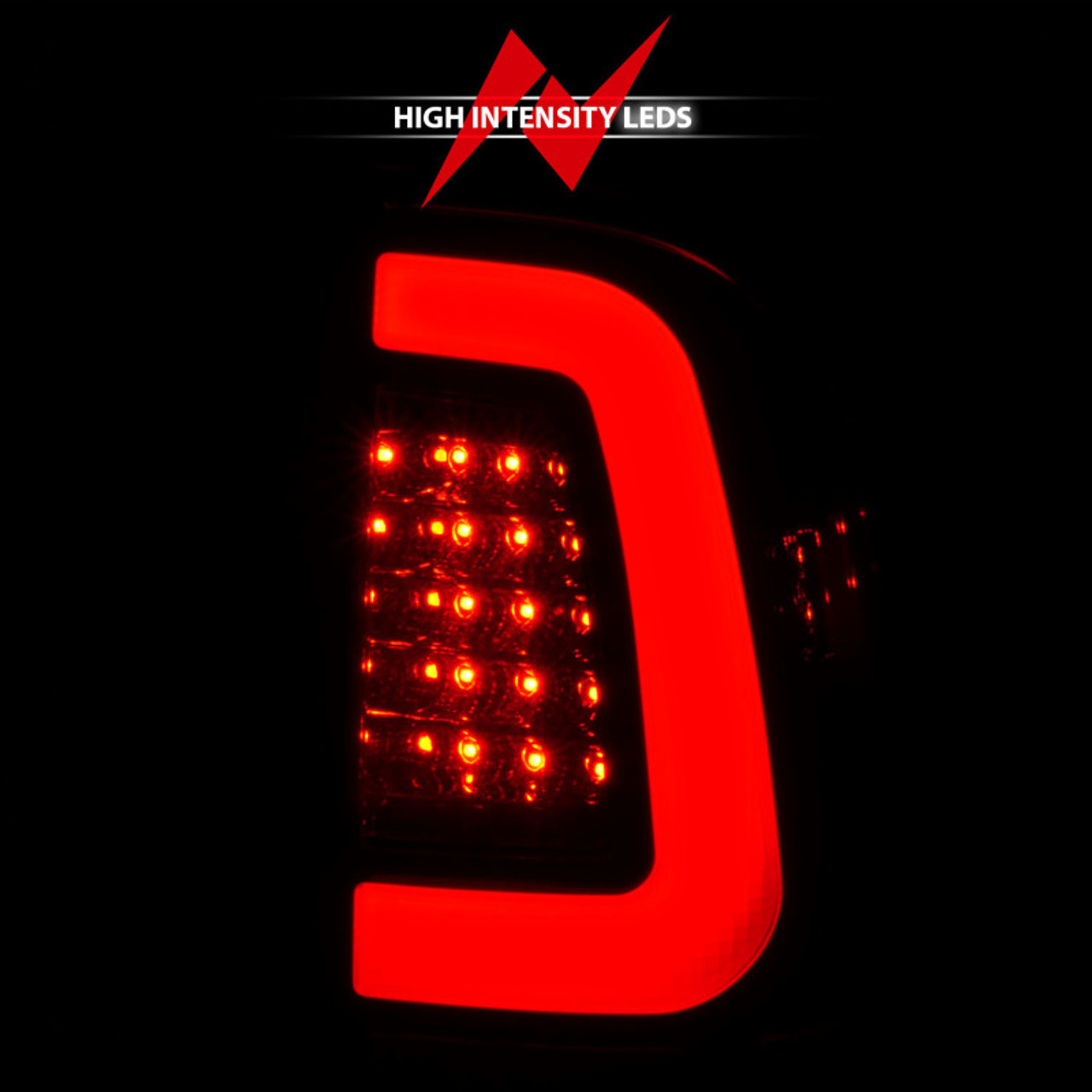 ANZO 2008-2016 Ford F-250 LED Taillights Chrome Housing Smoke Lens (Pair) - 311357