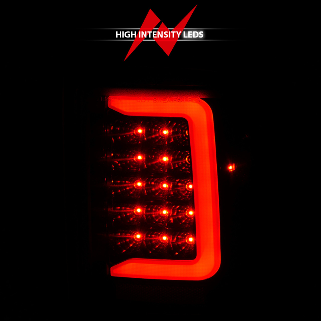 ANZO 1993-1997 Ford  Ranger LED Tail Lights w/ Light Bar Black Housing Smoked Lens - 311360