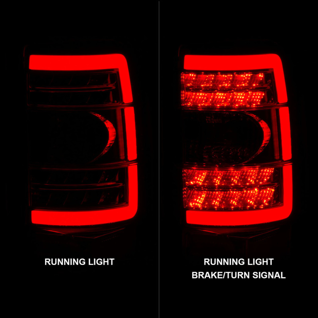 ANZO 2000-2006 Chevrolet Tahoe LED Tail Lights w/ Clear Lens Black Housing - 311362