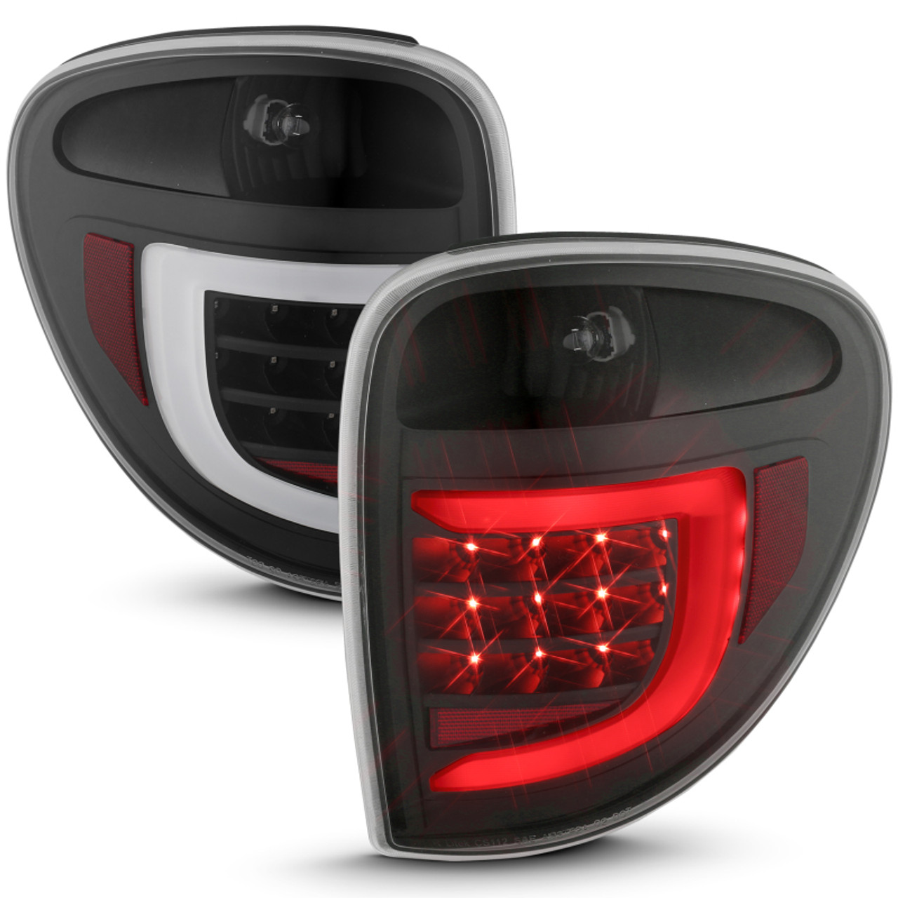 ANZO 2004-2007 Dodge  Grand Caravan LED Tail Lights w/ Light Bar Black Housing Clear Lens - 311365