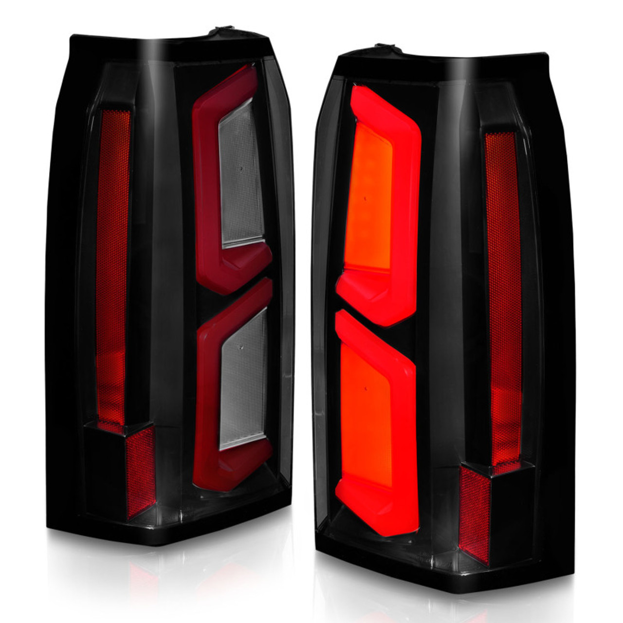 ANZO 2015-2020 Chevrolet Tahoe LED Tail Lights w/ Light Bar Black Housing Somke Lens - 311375