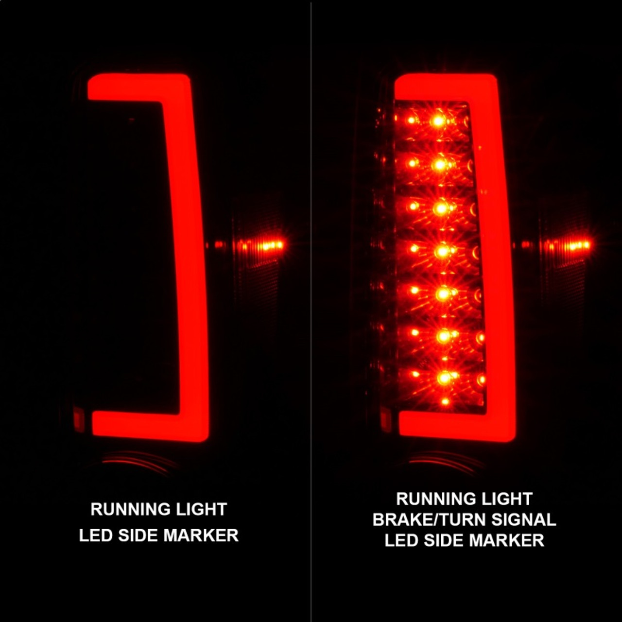 ANZO 2004-2012 Chevrolet Colorado/ GMC Canyon LED Tail Lights w/ Light Bar Black Housing - 311382