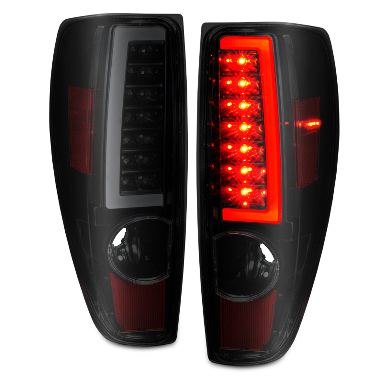 ANZO 2004-2012 Chevrolet Colorado/ GMC Canyon LED Tail Lights w/ Light Bar Black Housing Smoke Lens - 311383