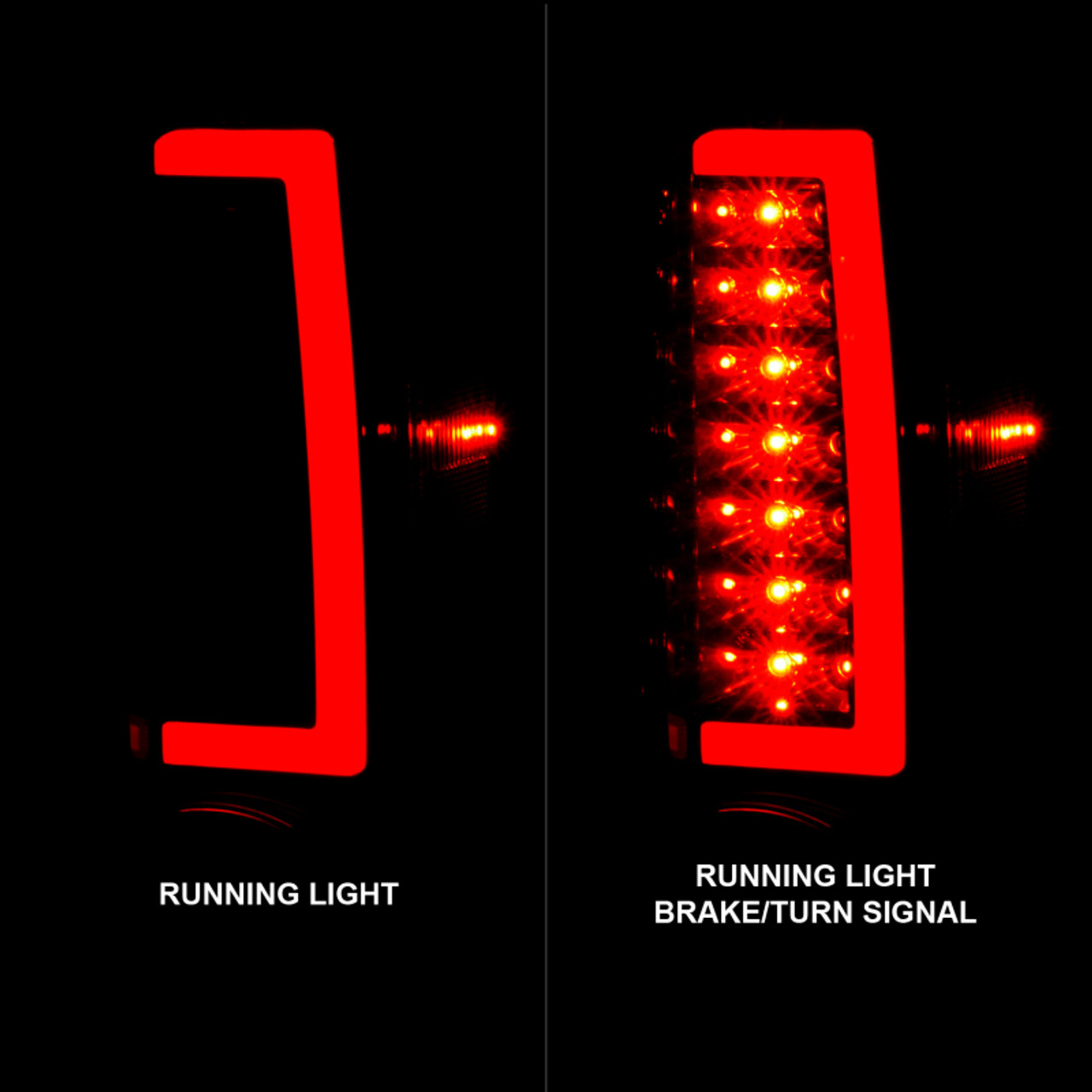 ANZO 2004-2012 Chevrolet Colorado/ GMC Canyon LED Tail Lights w/ Light Bar Black Housing Smoke Lens - 311383