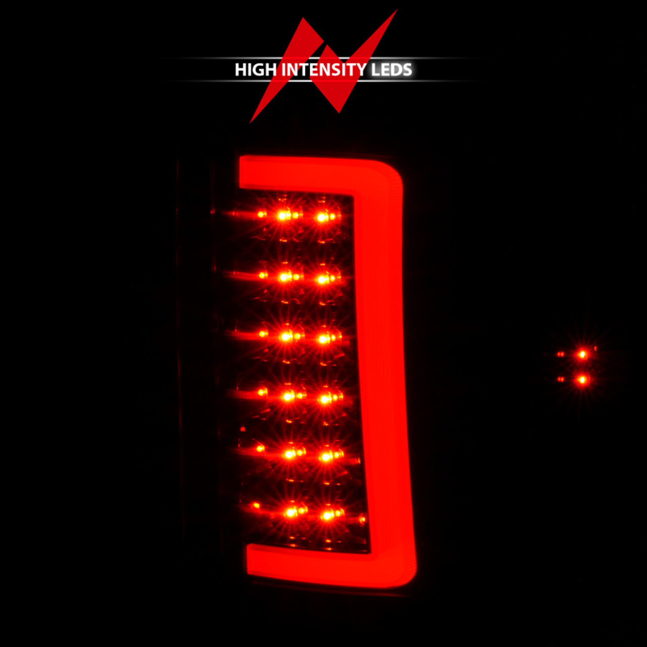 ANZO 2007-2013 GMC Sierra LED Tail Lights w/ Light Bar Black Housing Smoke Lens - 311389