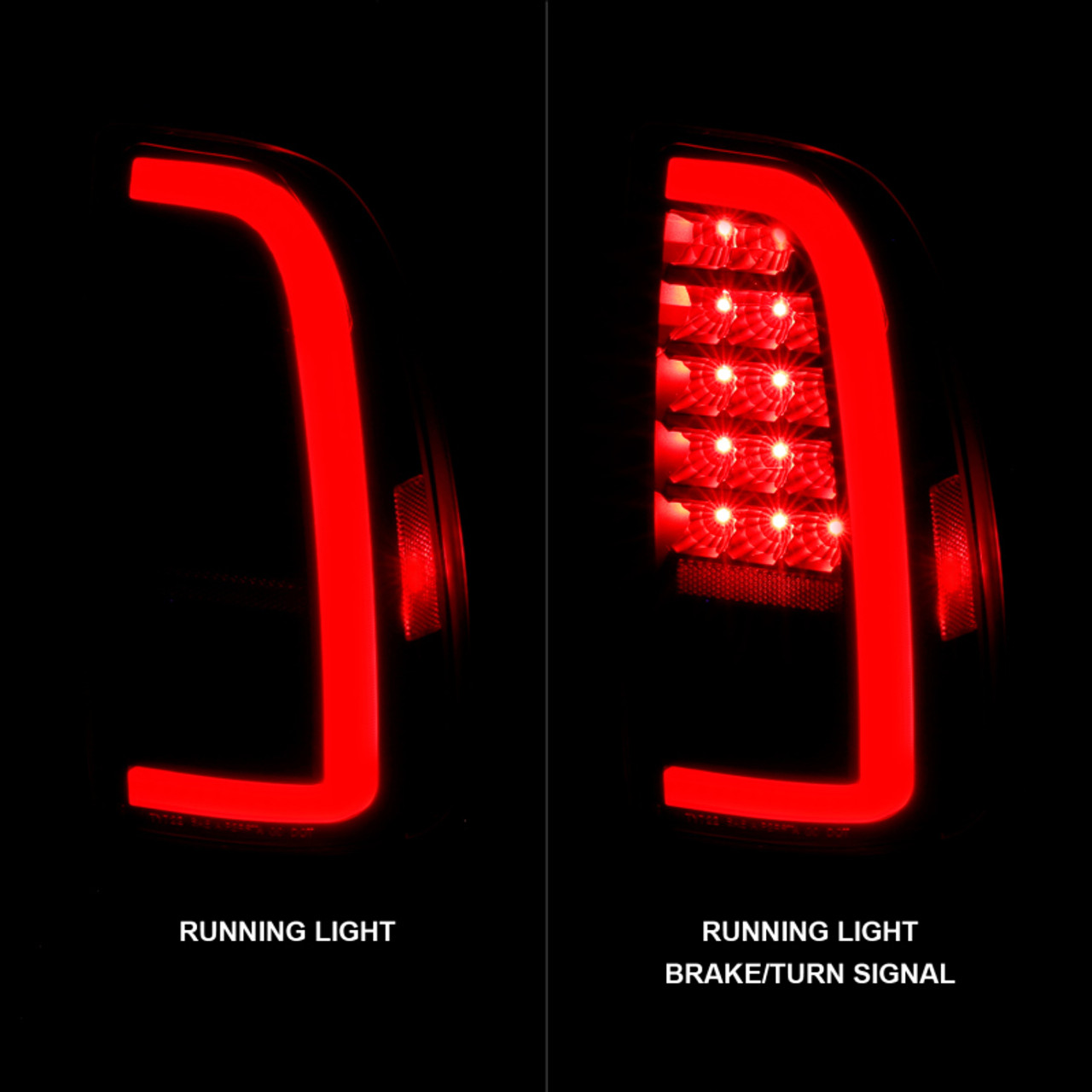ANZO 00-06 Toyota Tundra LED Taillights w/ Light Bar Black Housing Clear Lens - 311411