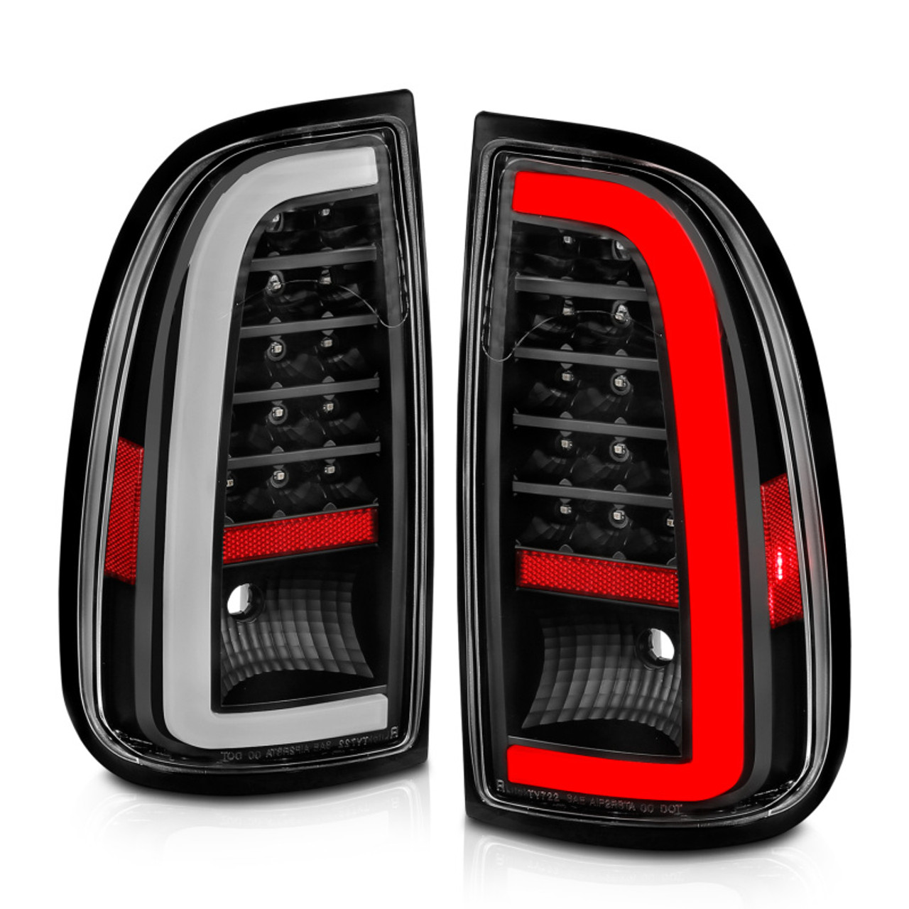 ANZO 00-06 Toyota Tundra LED Taillights w/ Light Bar Black Housing Clear Lens - 311411