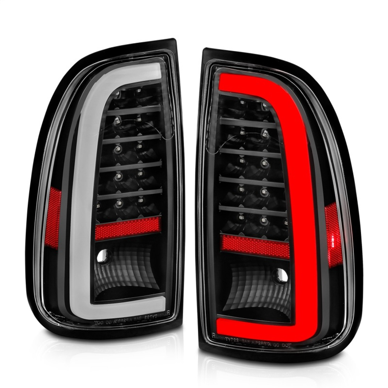 ANZO 00-06 Toyota Tundra LED Taillights w/ Light Bar Black Housing Clear Lens - 311411