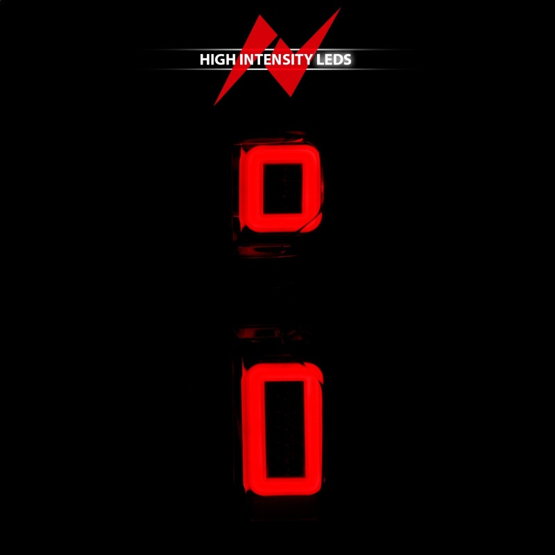 Anzo 19-21 Chevy Silverado Full LED Tailights Chrome Housing Red/Clear Lens G2 (w/C Light Bars) - 311416