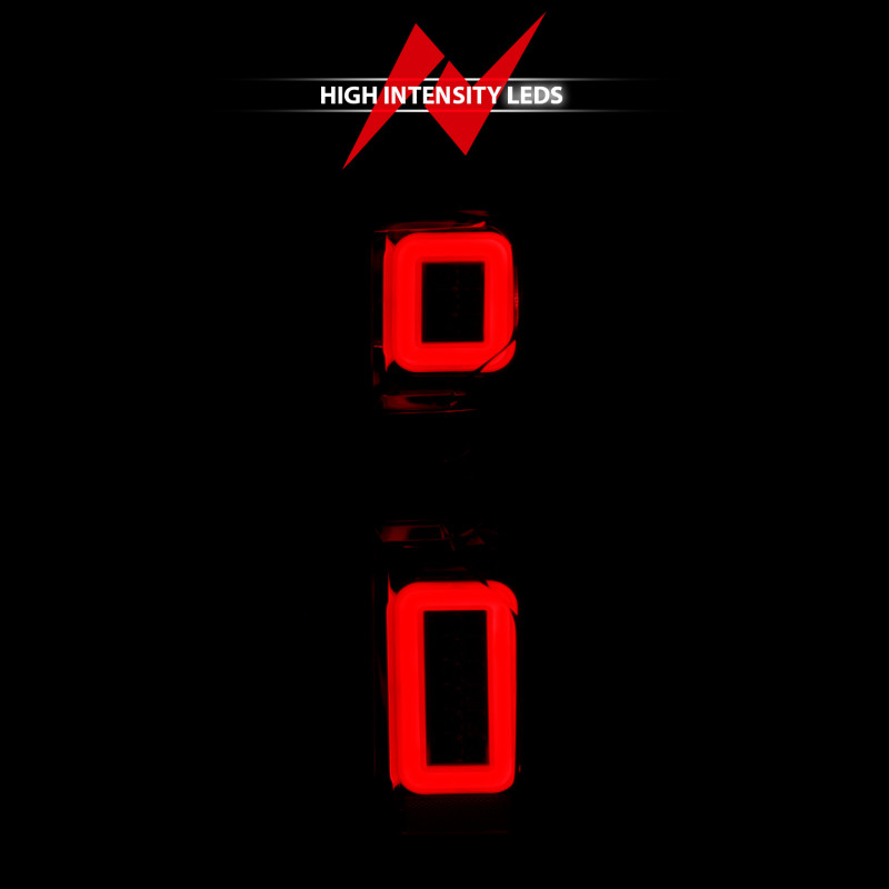 Anzo 19-21 Chevy Silverado Full LED Tailights Chrome Housing Red/Clear Lens G2 (w/C Light Bars) - 311416