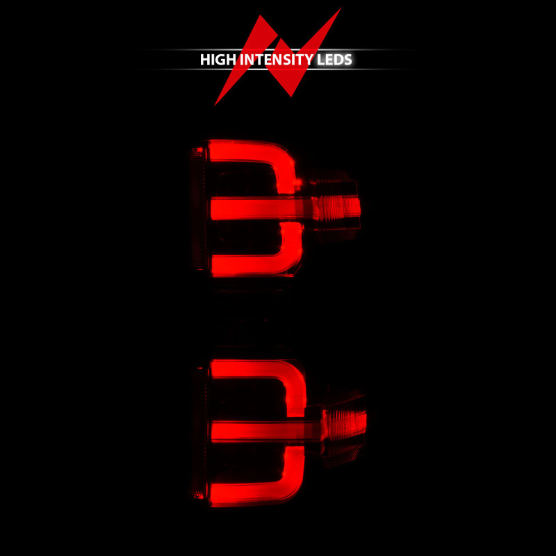 ANZO 15-19 Chevy Silverado 2500HD/3500HD (Halgn Only) LED Tail Lights w/Black Light Bar & Clear Lens - 311425