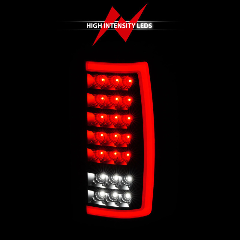 ANZO 00-06 Chevrolet Tahoe / GMC Yukon Full LED Taillights w/ Lightbar Black Housing/Clear Lens - 311448